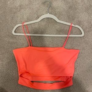 NWOT shein pink party cut out top